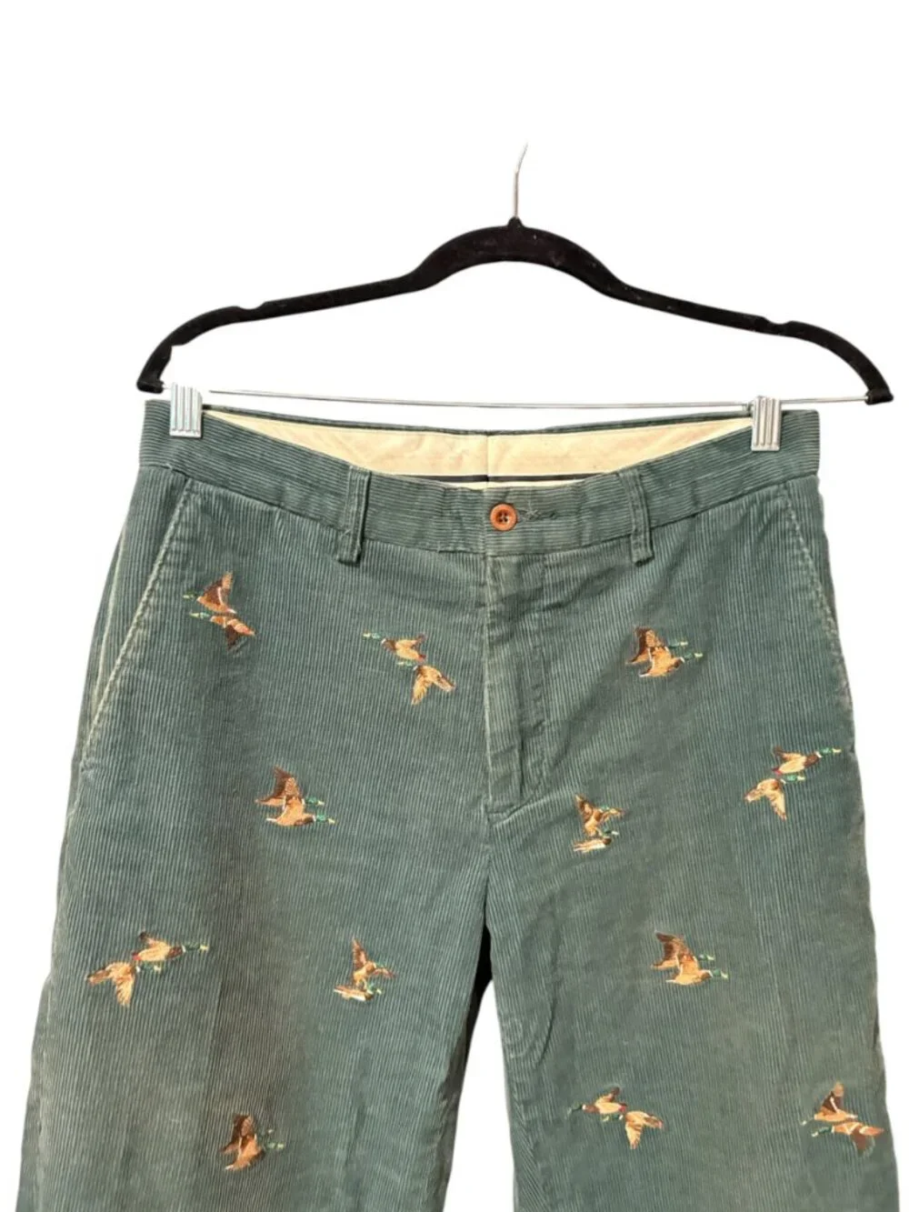 Polo Ralph Lauren Vintage Mallard Duck Embroidered Corduroy Pants